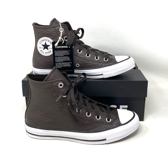 Converse Chuck Taylor All Star High Leather Brown Women's Size Sneakers A01461C - Picture 6 of 10